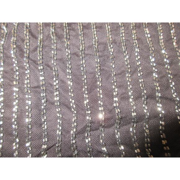 White House Black Market MP Sleeveless Top Black Silver Sequins Mesh Lined New - Picture 6 of 10